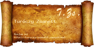 Turóczy Zsanett névjegykártya